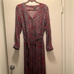 Lucky Brand - red and black maxi dress